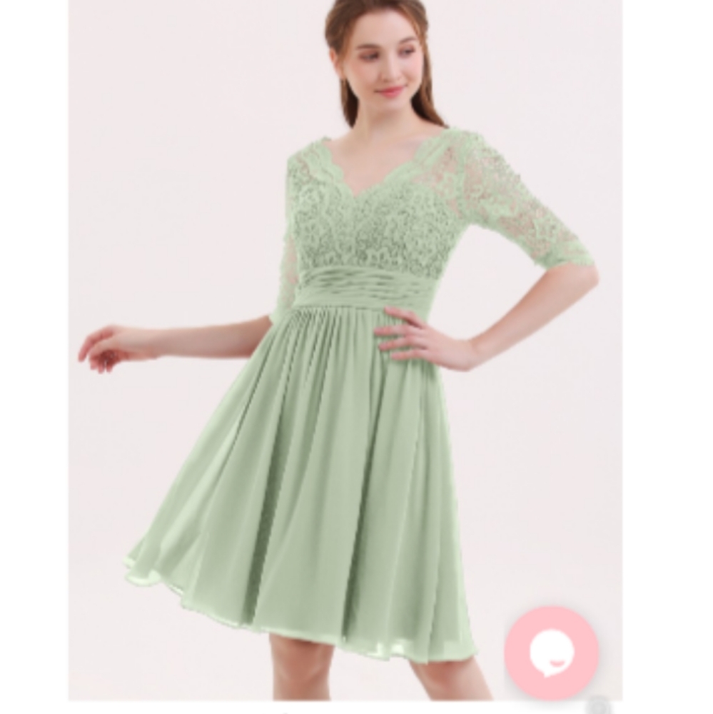 Lace detail bridesmaid dress